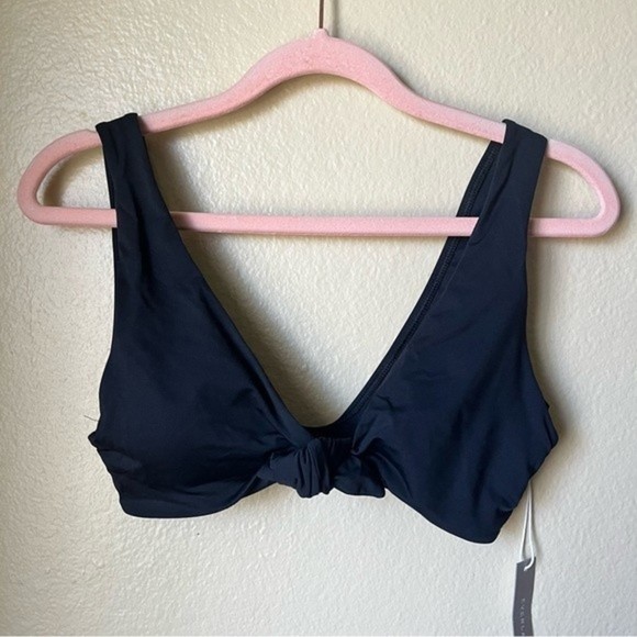 NWT Everlane Tie-Front Bikini Top Black Small - Picture 3 of 9